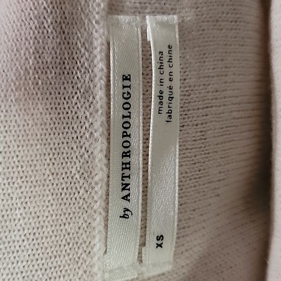 Anthropologie Women’s Ivory Merino Wool Turtleneck Sweater Size Small Academia - Picture 4 of 4